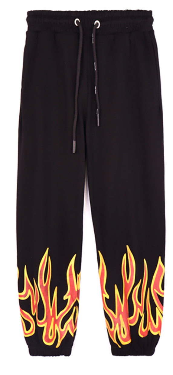 Palm Angels
Graffiti Flames Cotton Sweatpants Black