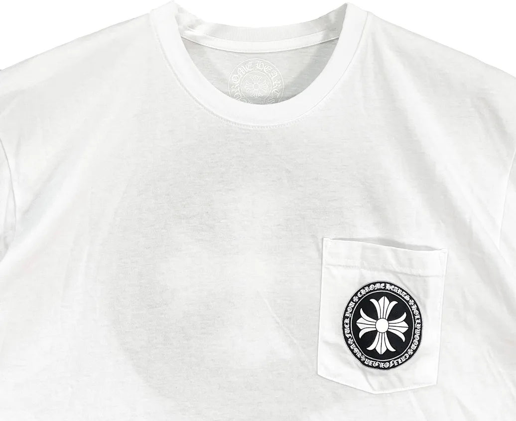 Chrome Hearts Hollywood Plus Cross Logo white Short Sleeve Tee