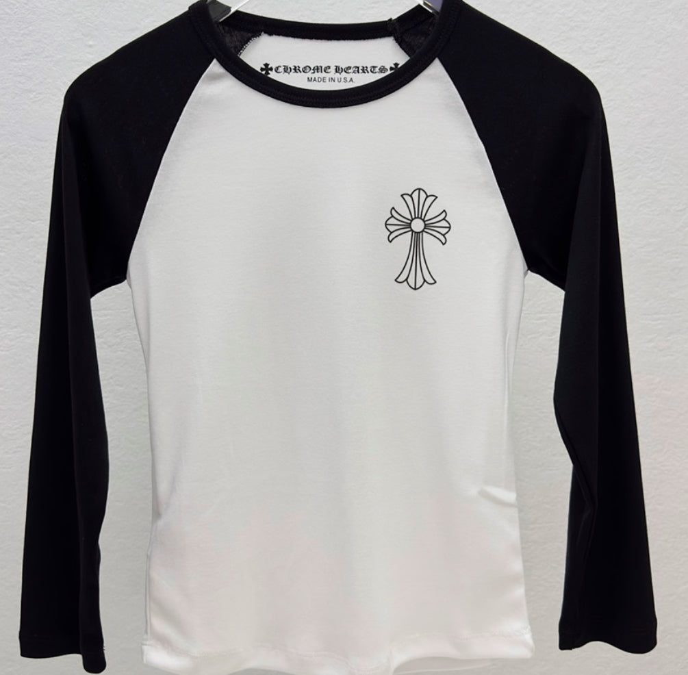 Chrome Heart Women's Black CROSS l/s tee