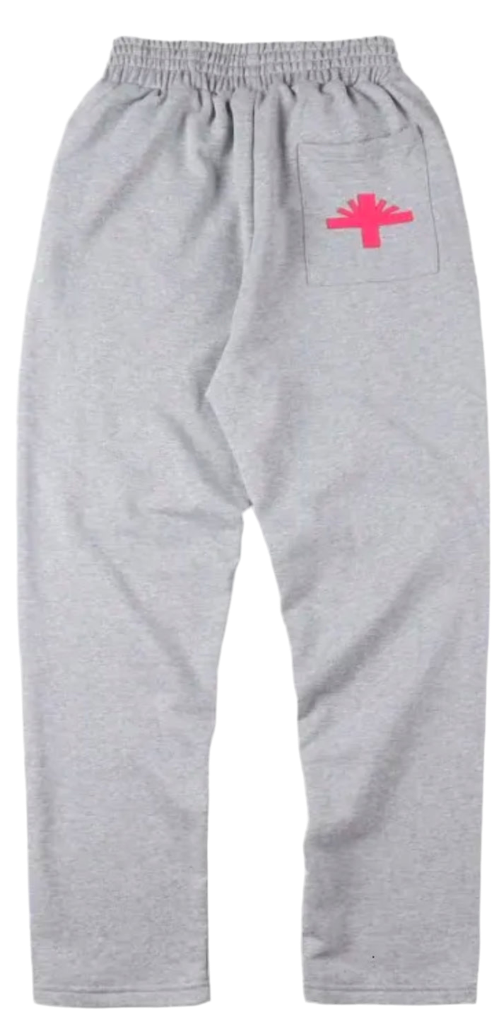 Vertabrae Grey with Pink Logo Sweatpant