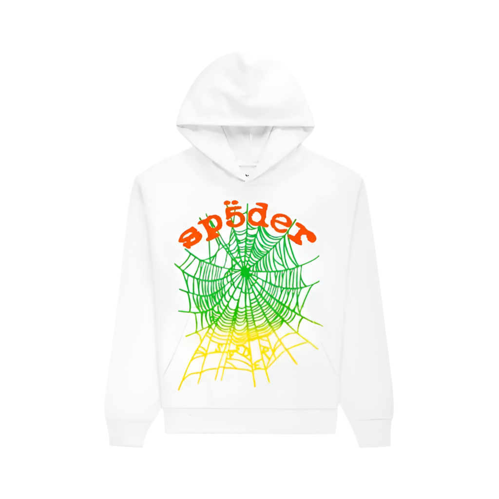 Sp5der Og Web V2 Gradient Hoodie 'White'