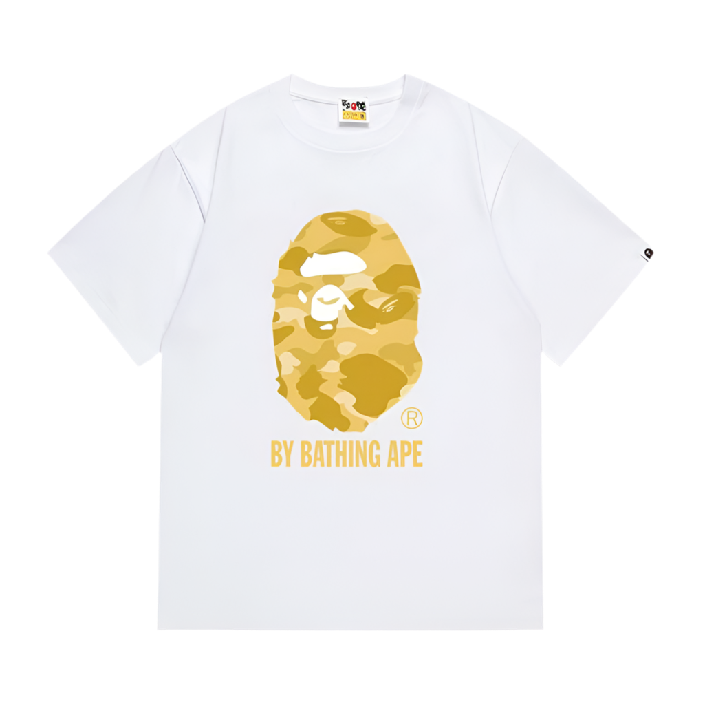 BAPE Color Camo Big Ape Head Tee White/Yellow