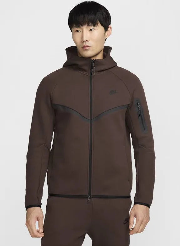 Nike Men's Tech Full-Zip Windrunner Hoodie Brown