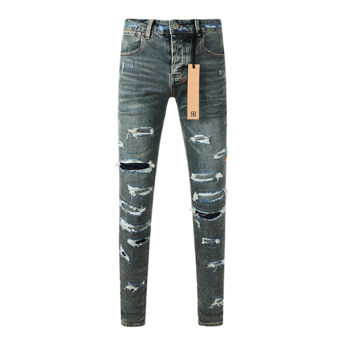 KSUBI JEANS DENIM DISTRESSED BLUE