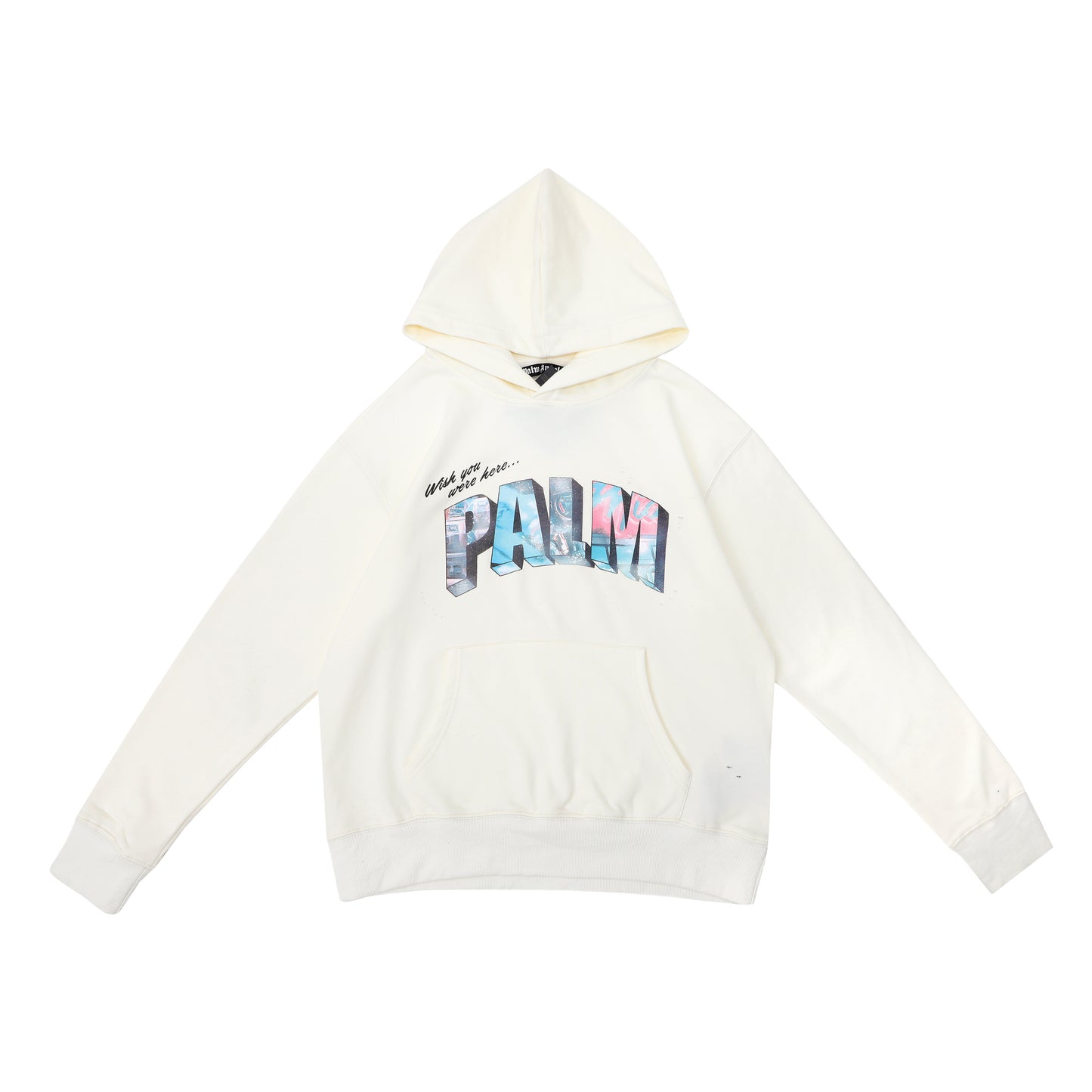 Crème Palm Angel Hoodie WYWH LOGO