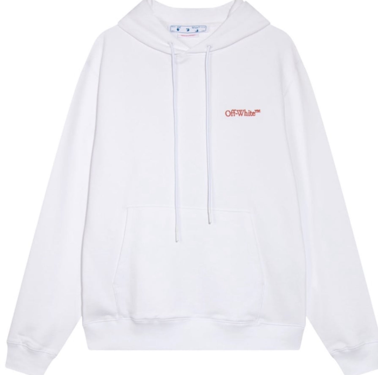 Off-White Arrow Skate cotton hoodie red white