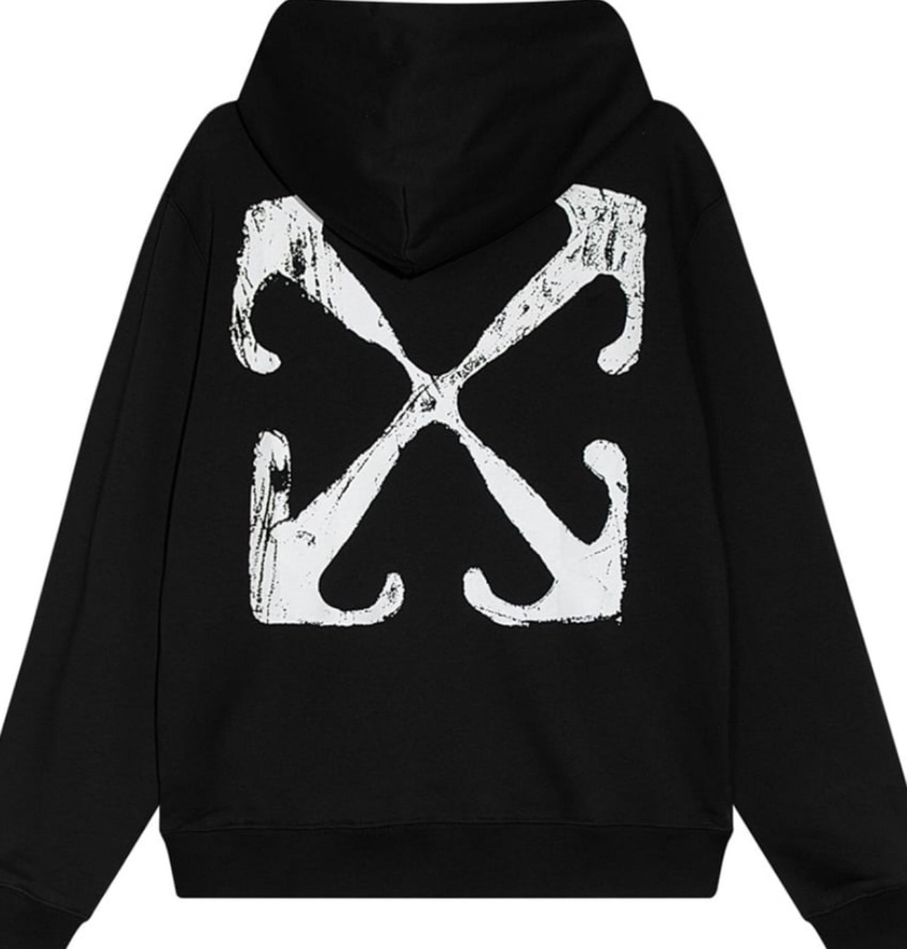 Off-White Arrow Skate cotton hoodie black