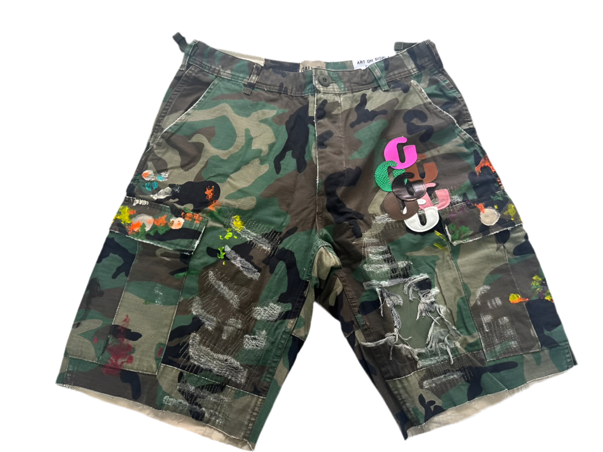 G PATCH WOODLAND CAMO CARGO SHORTS