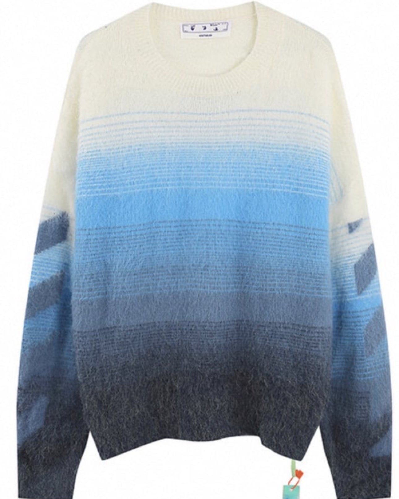 OFF-WHITE Blue Striped Sweater