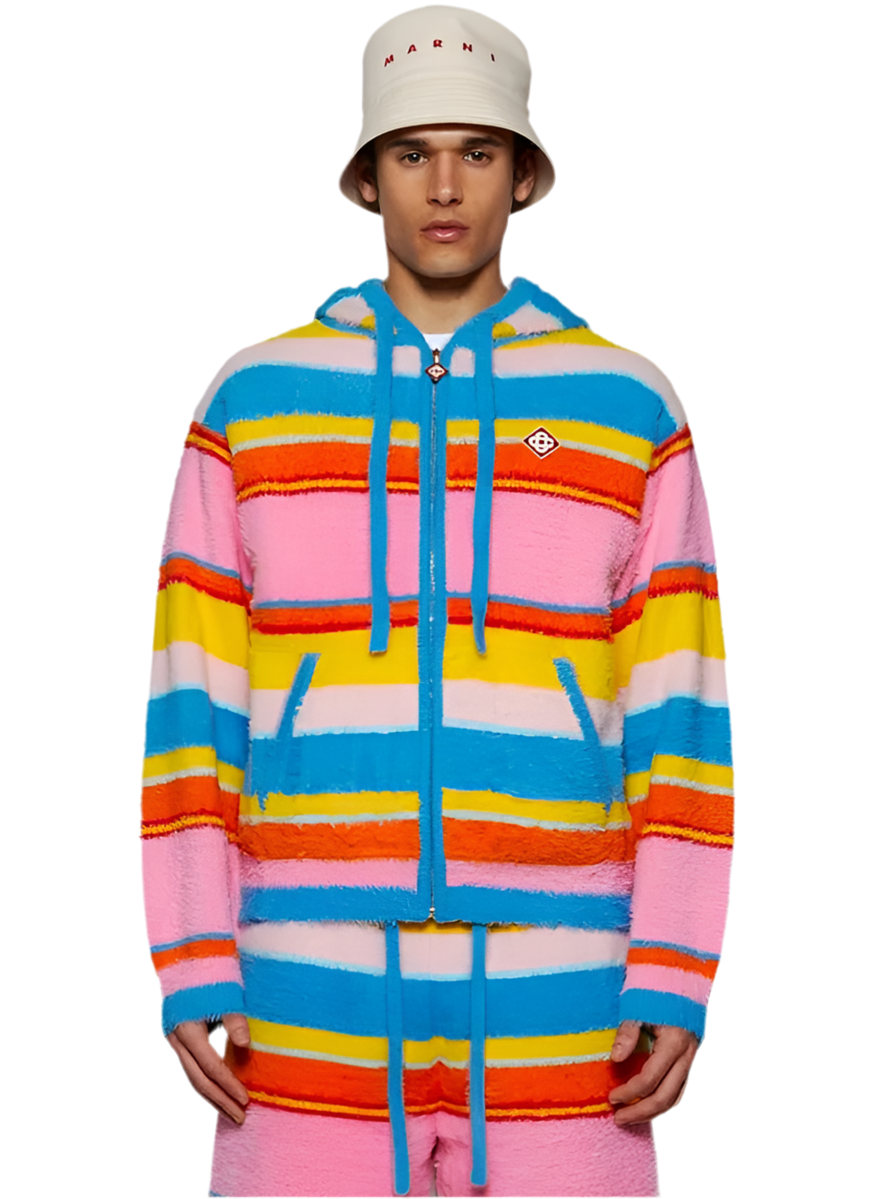 CASABLANCA
Fluffy Oversized Hoodie Multicolor Blue