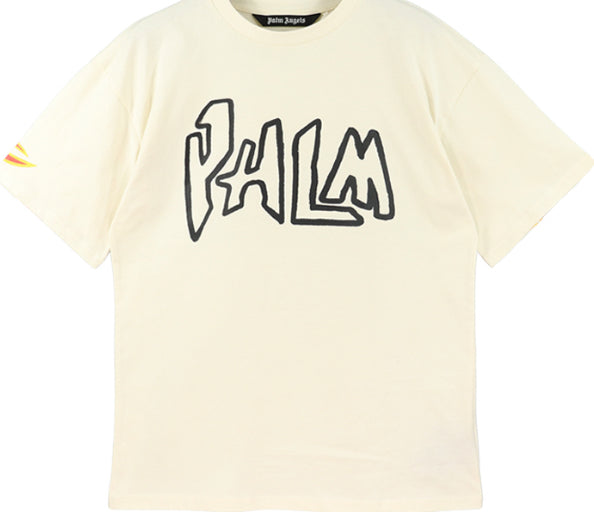 Palm Angels
Graffiti Flames Cotton T-Shirt Creme