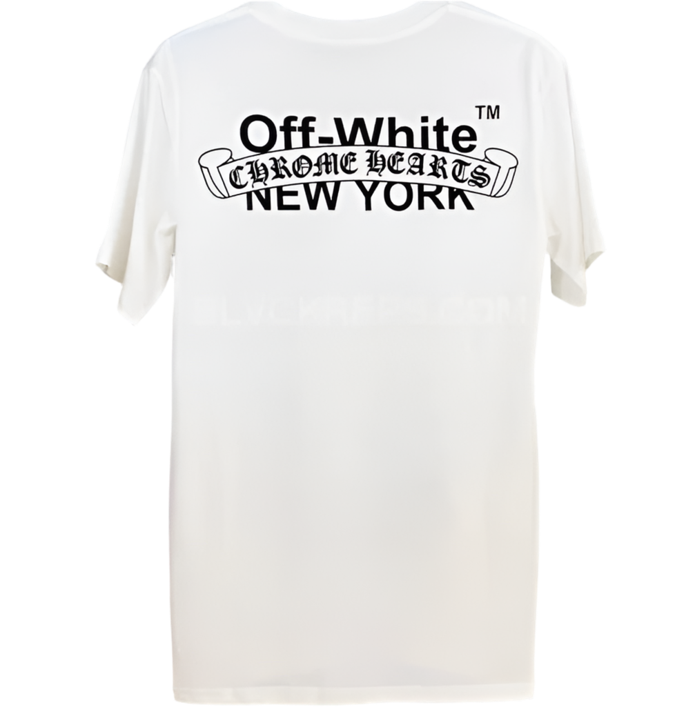 Off White x Chrome Heart Tee White