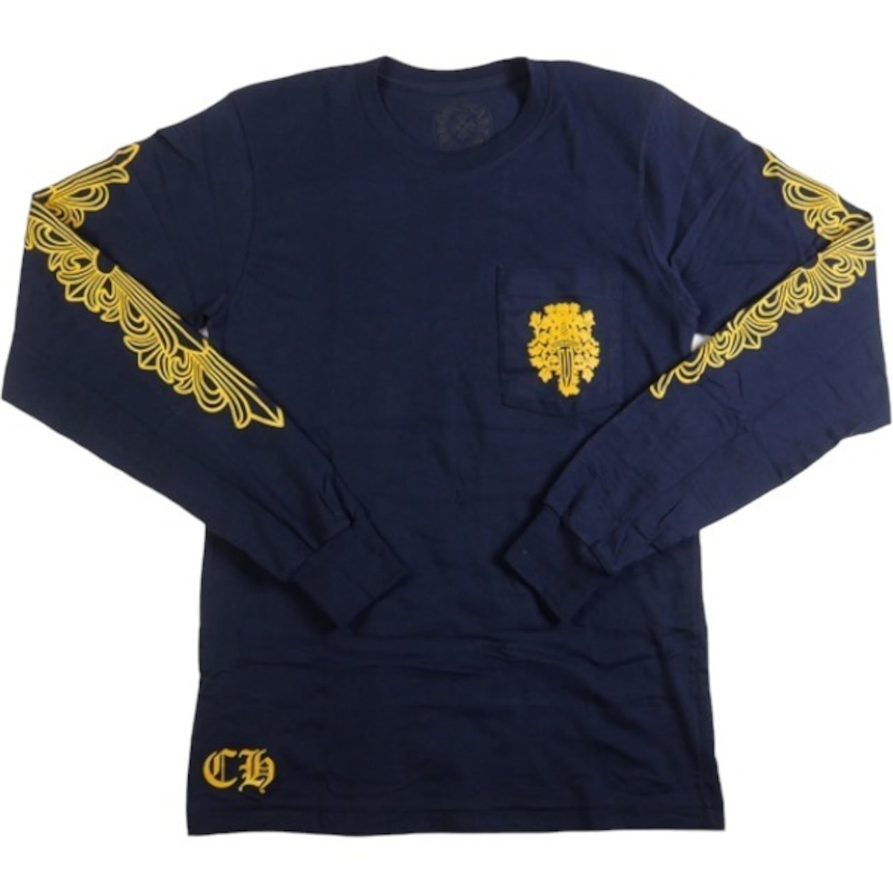 Chrome Heart V89 Dagger L/S T-Shirt "Navy/Yellow"