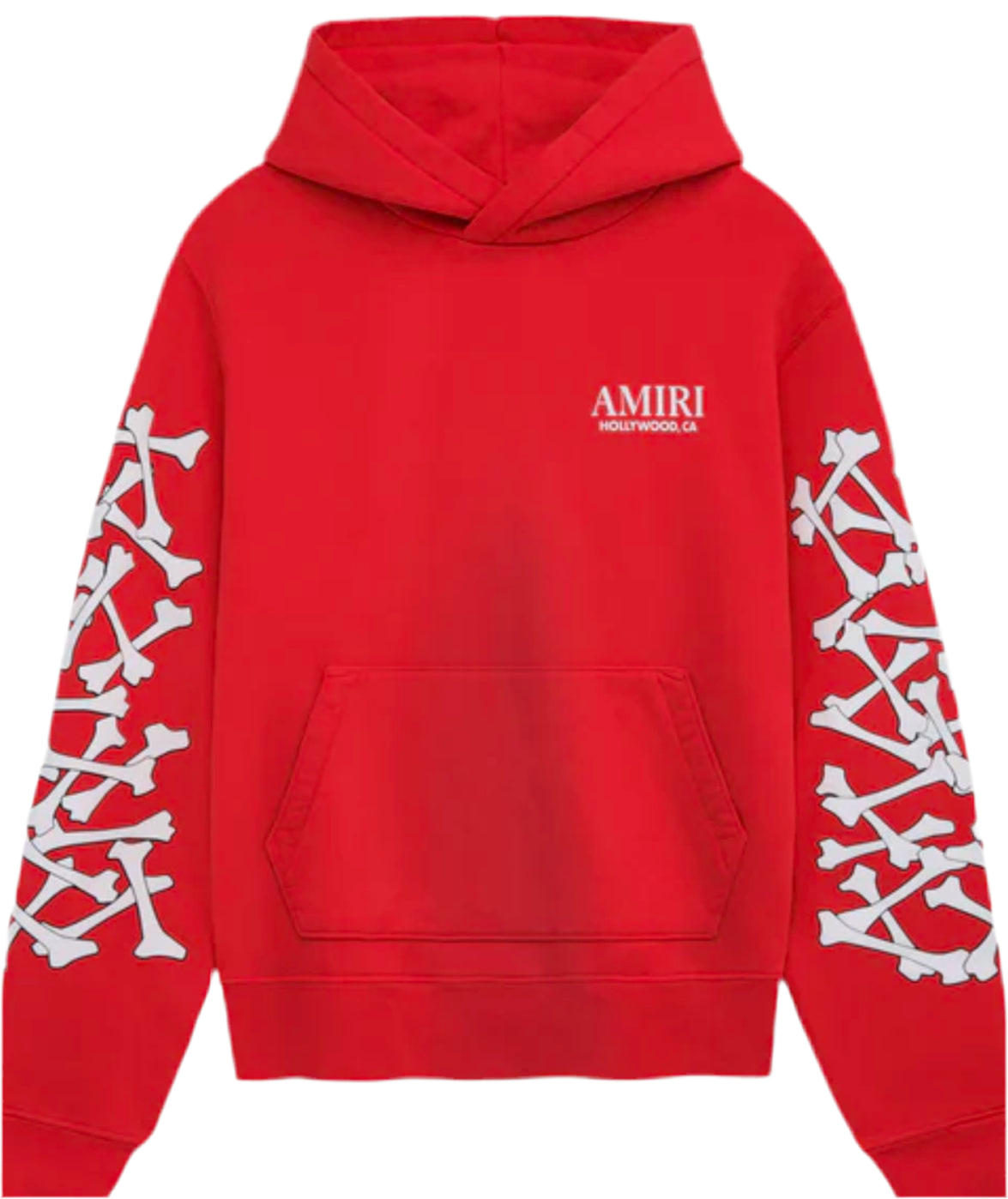 AMIRI RED BONES STACKED HOODIE