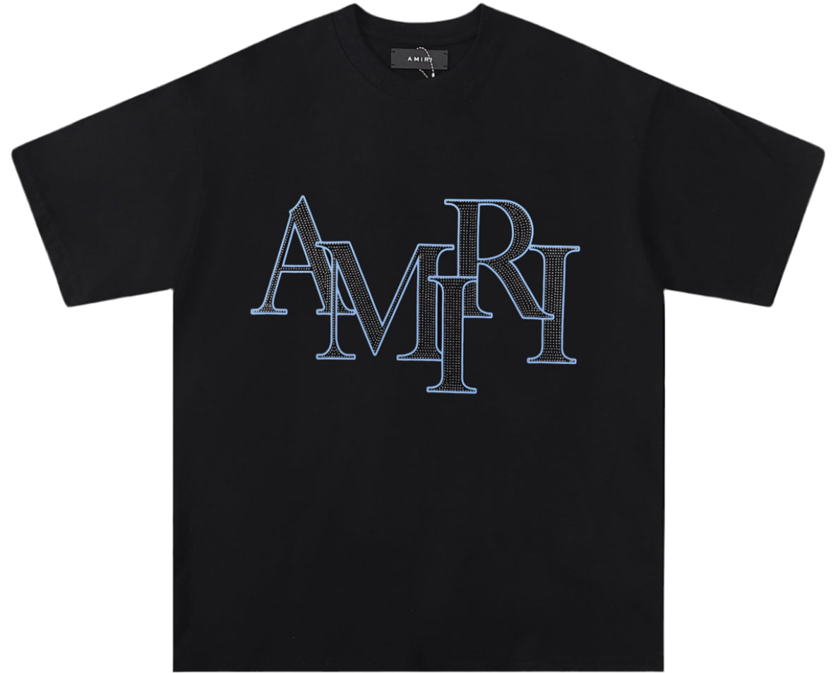 AMIRI Crystal Staggered Logo T-Shirt