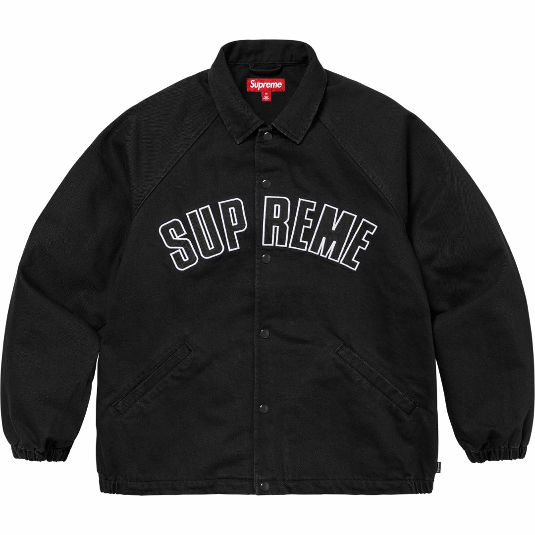 Black Supreme Arc Denim Coaches Jacket