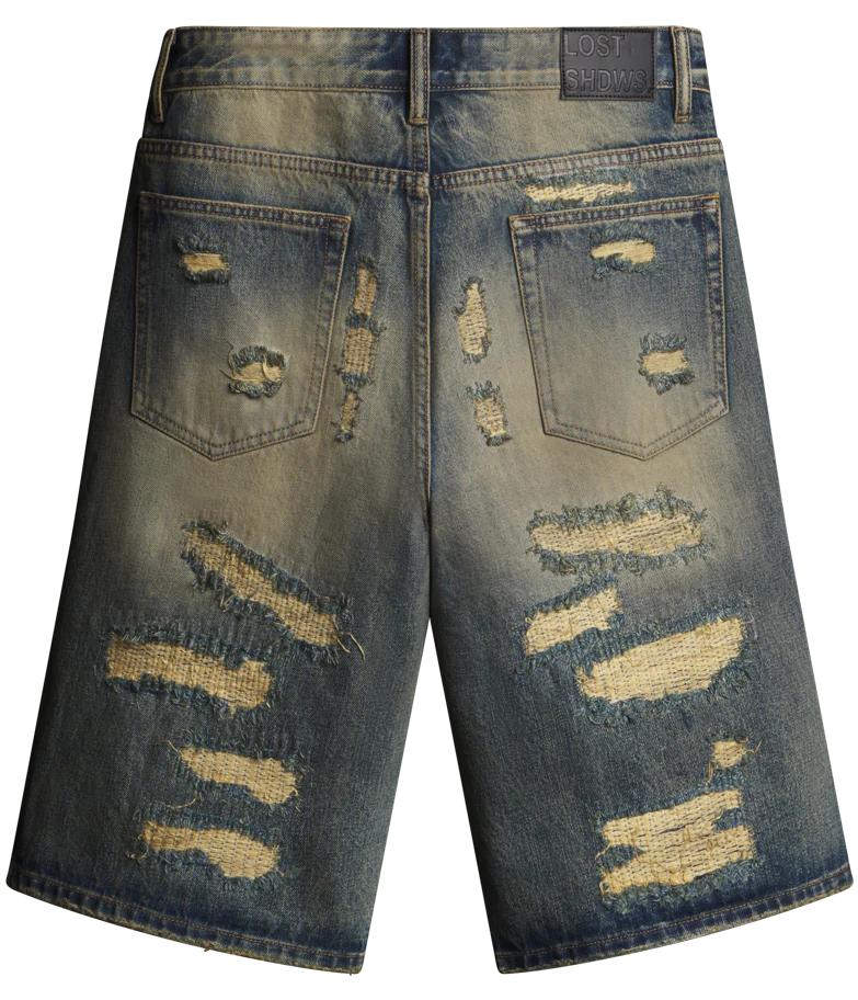 DSTRYLost SHDWS DENIM SHORT (BONE)