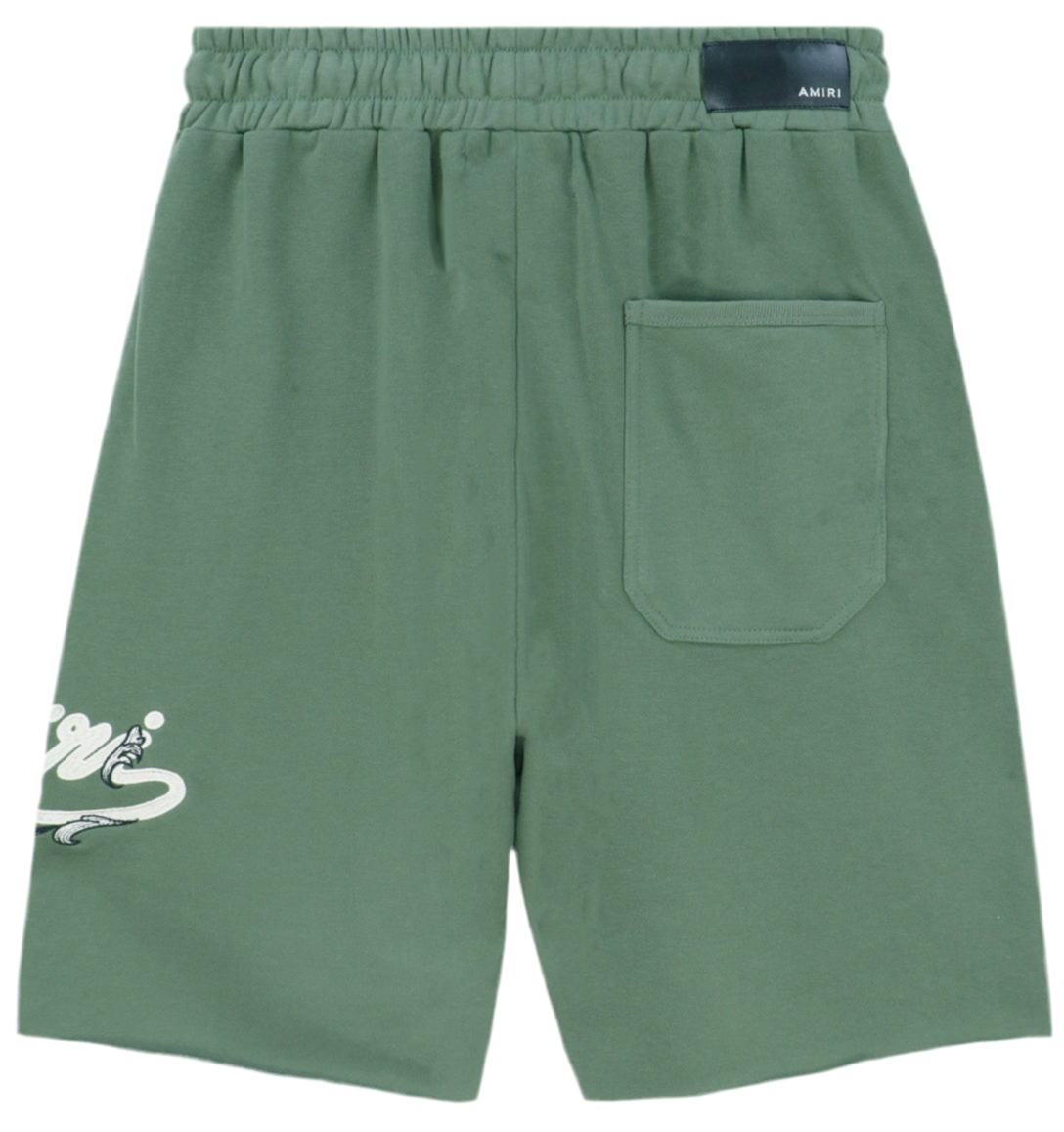 AMIRI GREEN SHORTS FILIGREE LOGO