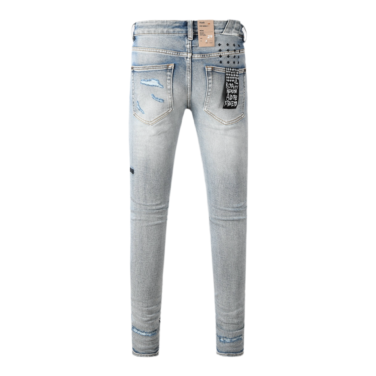 KSUBI
Men's Cross Embroidered Trashed Chitch Jeans