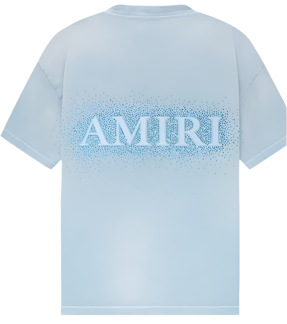 AMIRI CRYSTAL BURST TEE- ASHLEY BLUE