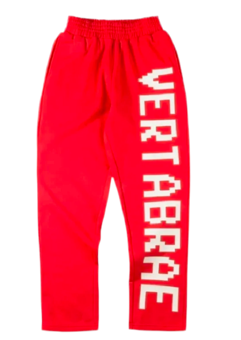 Vertabrae Red with White Logo Sweatpant