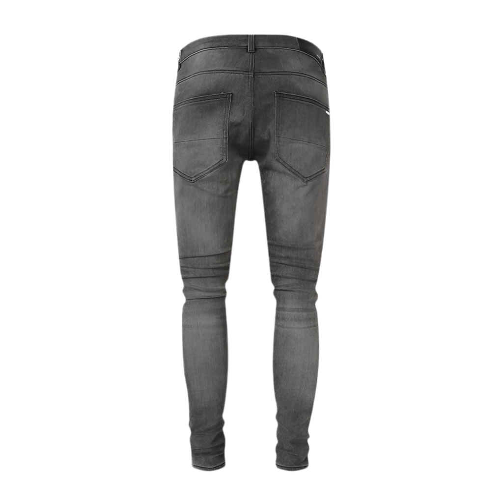 Amiri Grey Distressed Denim Skinny Jeans