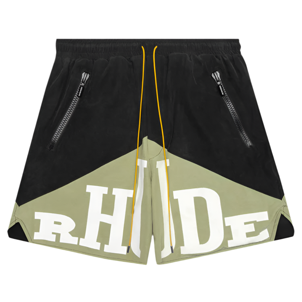 RHUDE
YACHTING SHORTS - BLACK/GREEN
