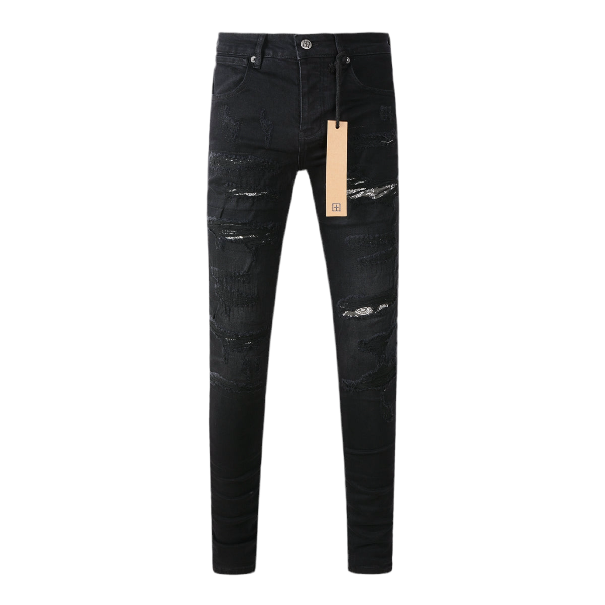 Ksubi Men's Van Winkle Skinny Jeans in Black Dynamite Bandana