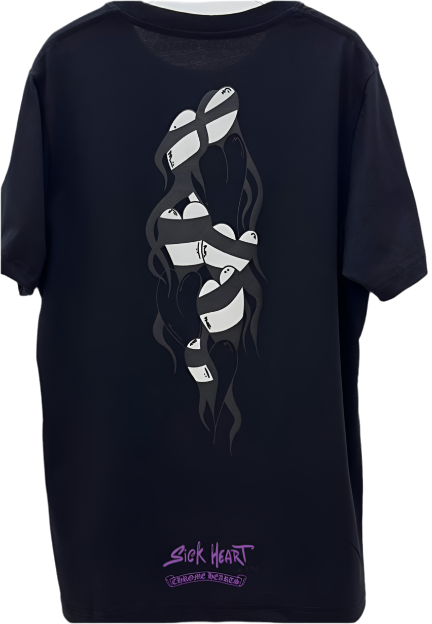 Chrome Hearts Matty Boy Black Spark The Heart Print T-Shirt