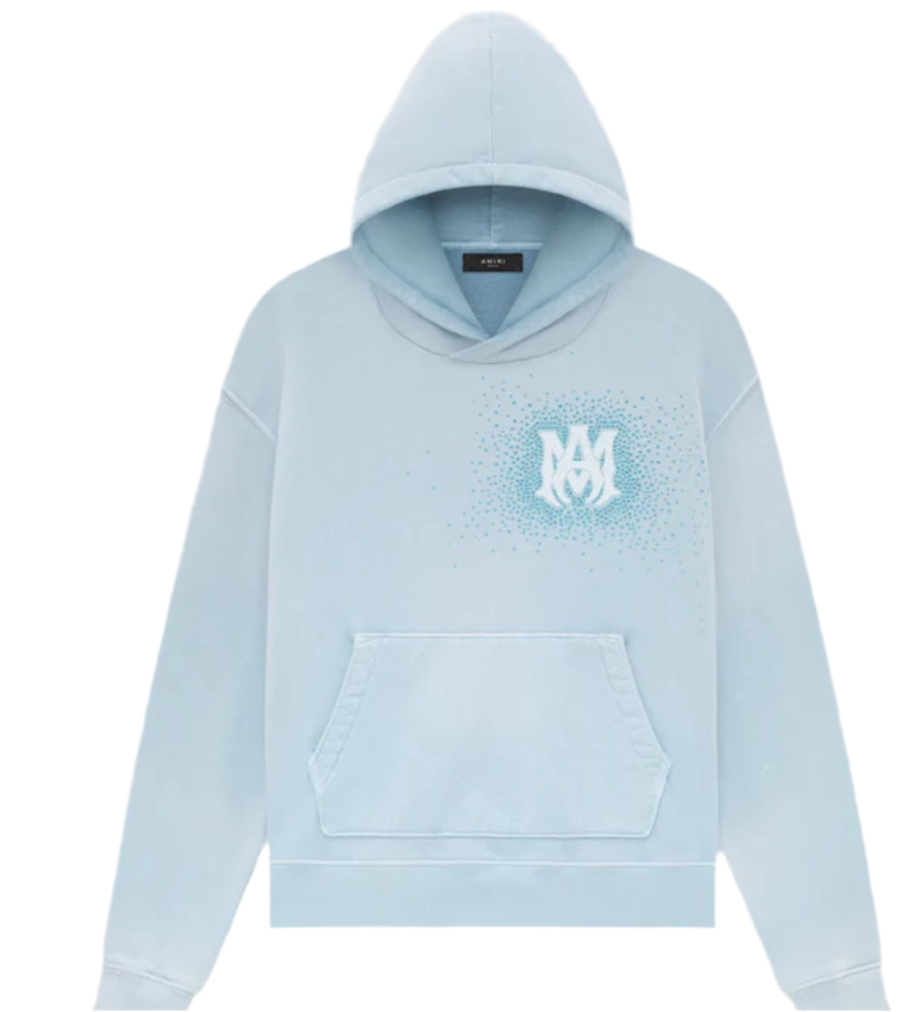 Amiri CRYSTAL BURST HOODIE- ASHLEY BLUE