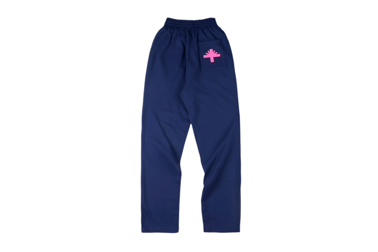 VERTABRAE
SWEATPANTS "NAVY/PINK"