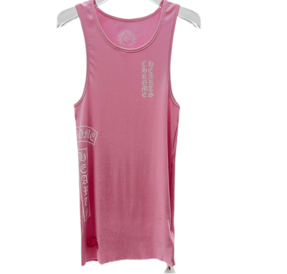 CHROME HEARTS PINK TANK TOP