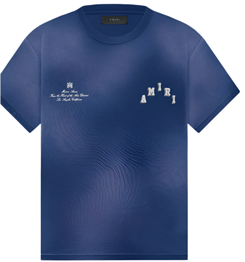 Amiri VINTAGE COLLEGIATE TEE – BLUE