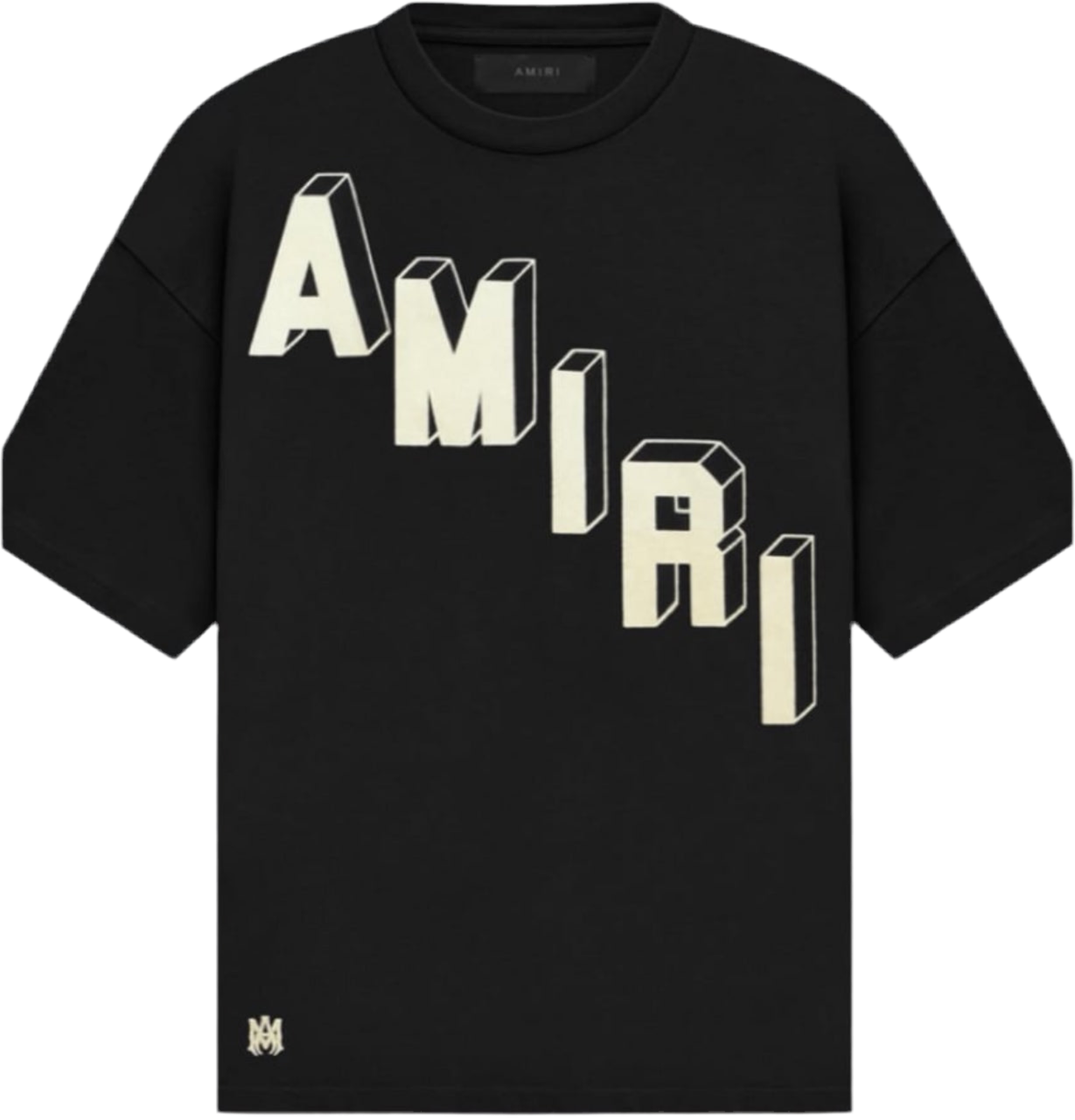 Amiri Men's Logo Flocked Hockey Skater T-Shirt Black