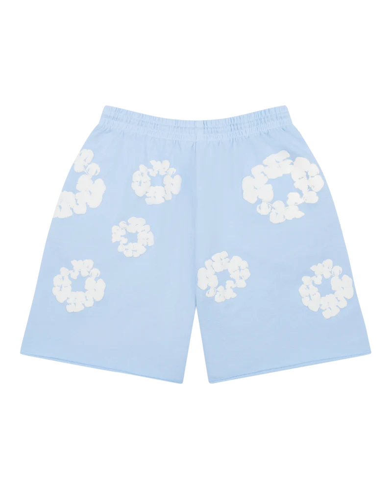 Denim Tears The Cotton Wreath Sweat Shorts Powder Blue