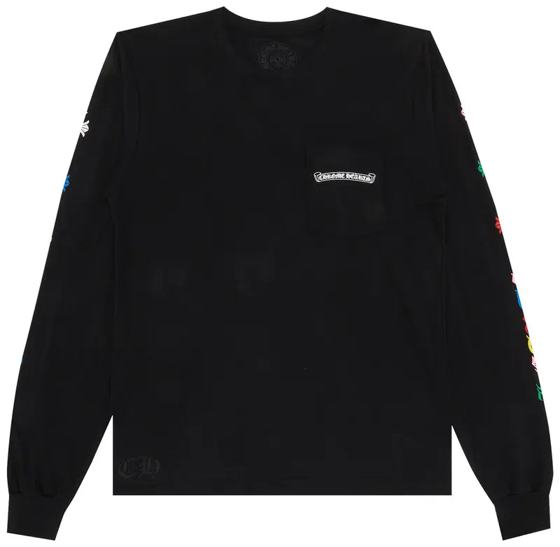 Chrome Hearts Multi-Color Cross Long Sleeve T-Shirt "Black"