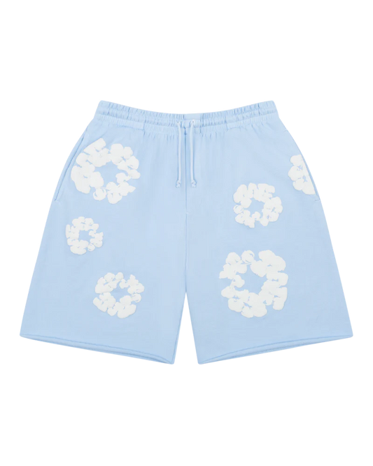 Denim Tears The Cotton Wreath Sweat Shorts Powder Blue