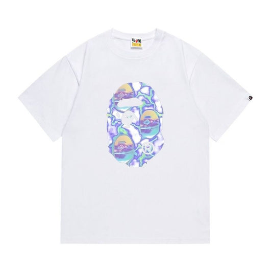 BAPE Lightning Tee 'White/Blue'
