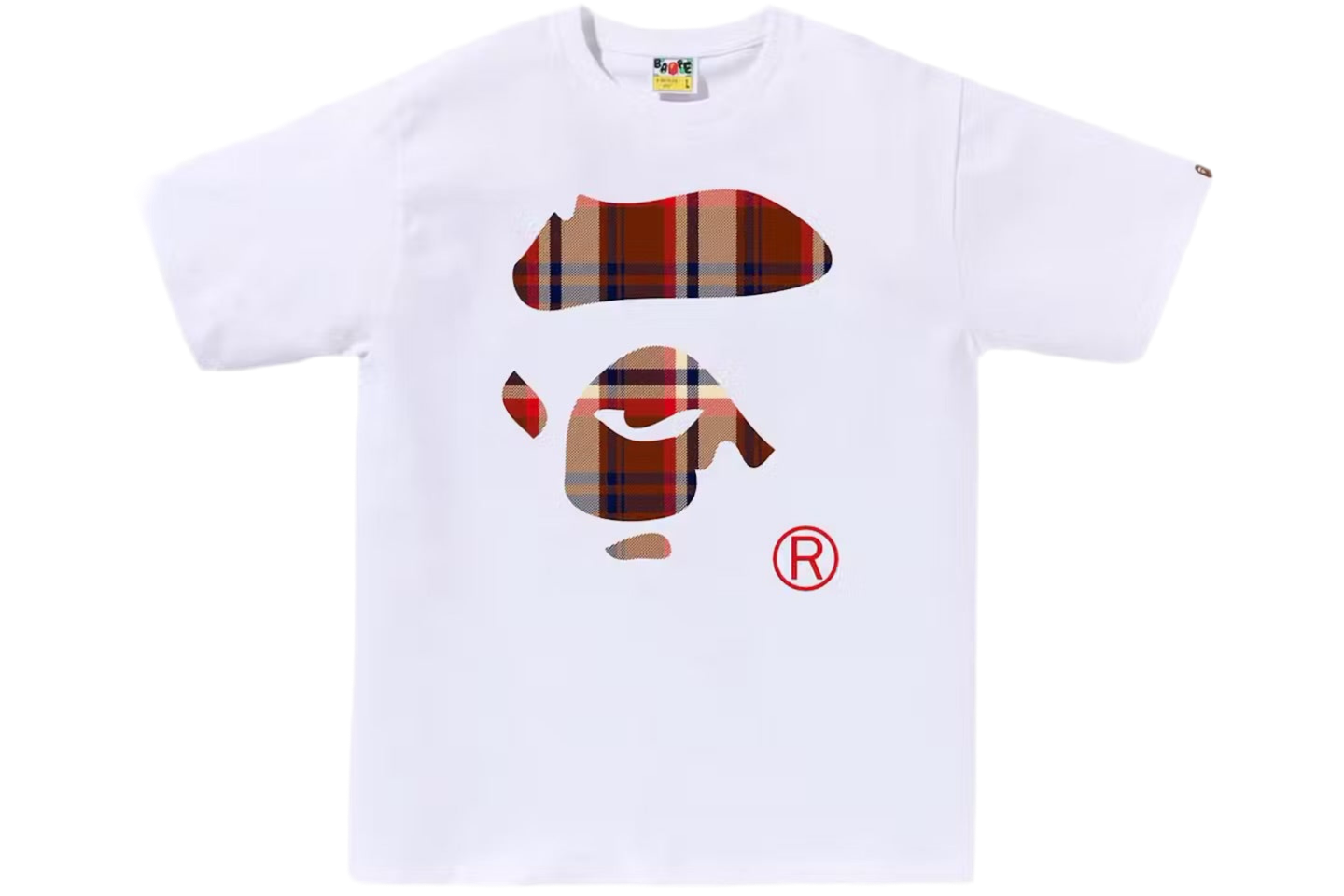 BAPE Check Ape Face Tee
White