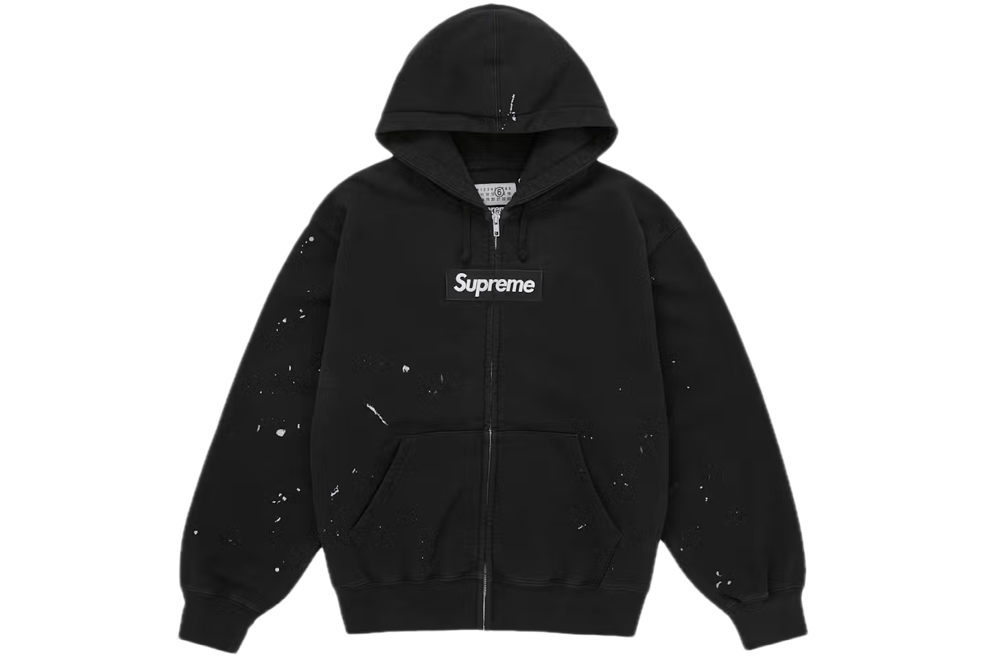 Supreme MM6 Maison Margiela Box Logo Zip Up Hooded Sweatshirt
Black