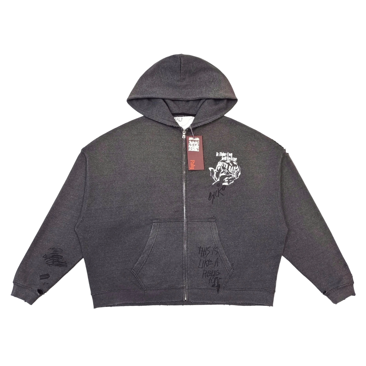Paly Hollywood Paly Carrying The Message Zip Hoodie
