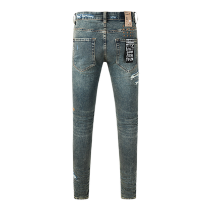 KSUBI JEANS DENIM DISTRESSED BLUE