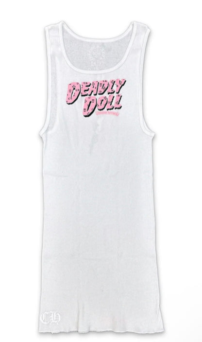 Chrome hearts deadly doll white tank top