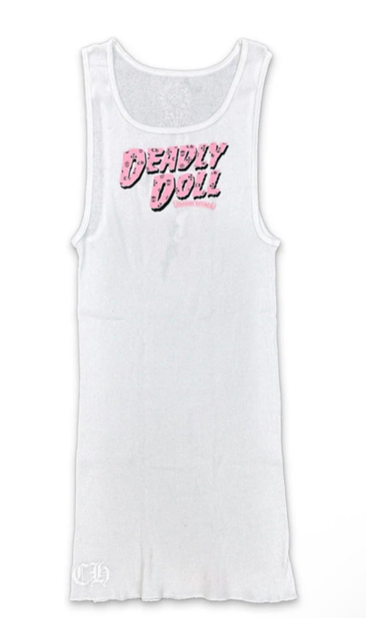 Chrome hearts deadly doll white tank top