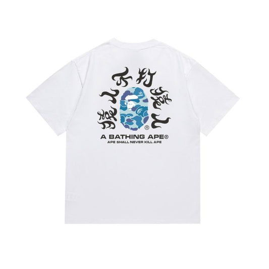 BAPE ABC Camo Kanji Tee 'White/ Blue