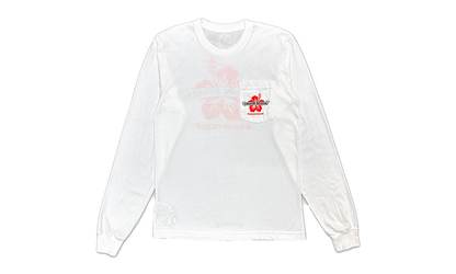 Honolulu State Flower Pocket LS Tee White/ Red