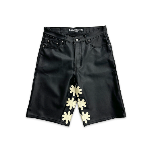 LOSTSHDWS

LEATHER SHORTS "BLACK/BONE"
