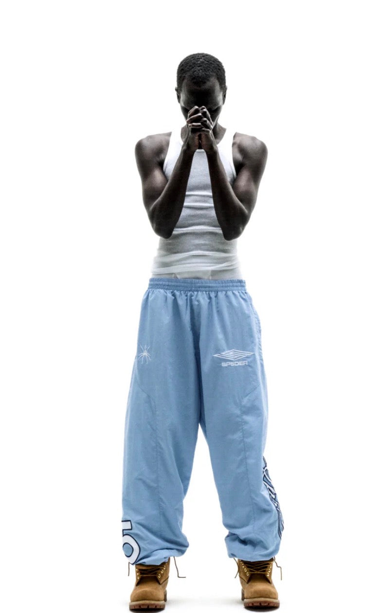 BLUE SCRIPT WARM UP PANT SP5DER