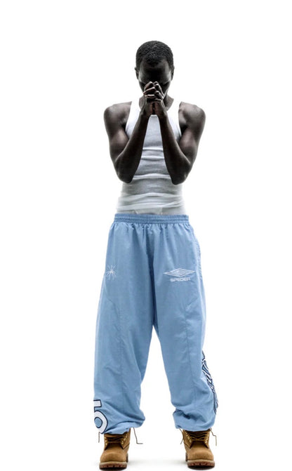 BLUE SCRIPT WARM UP PANT SP5DER