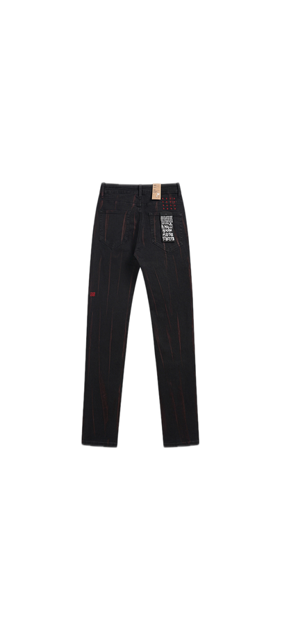 Ksubi Van Winkle Acid Wash Skinny Jeans "Refrakt Red"